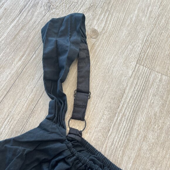 Womens Urban Outfitters Black Cropped Tank Top - L - Picture 2 of 6